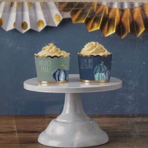 Rae Dunn 60 Piece Fall Cupcake Baking Liners Oh My Gourd Hello Fall NIB